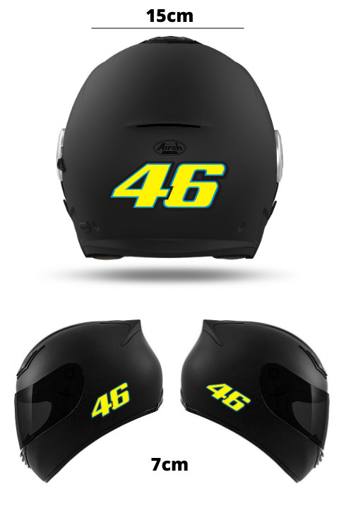 46 Logo Helmet Sticker | 46 Racing Helmet Sticker